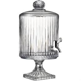 Ribbed glass drinks dispenser